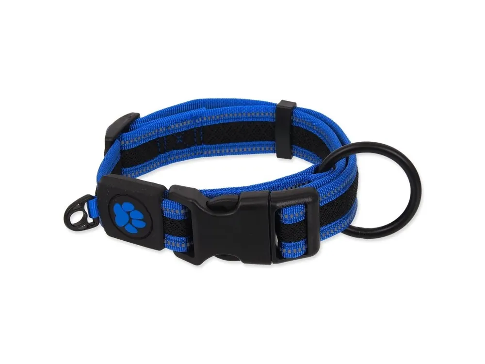 Obojek Active Dog Fluffy M modrý 2,5x33-48 cm Nejlepší Volba