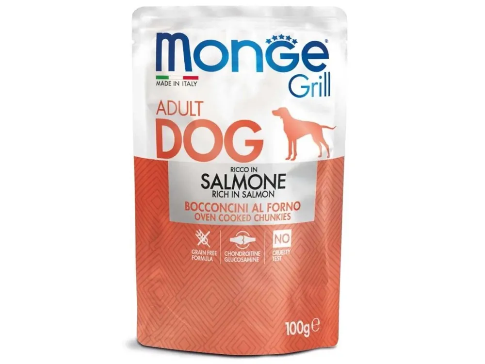 MONGE GRILL kapsička s lososem pro psy 100 g Cenově Výhodný