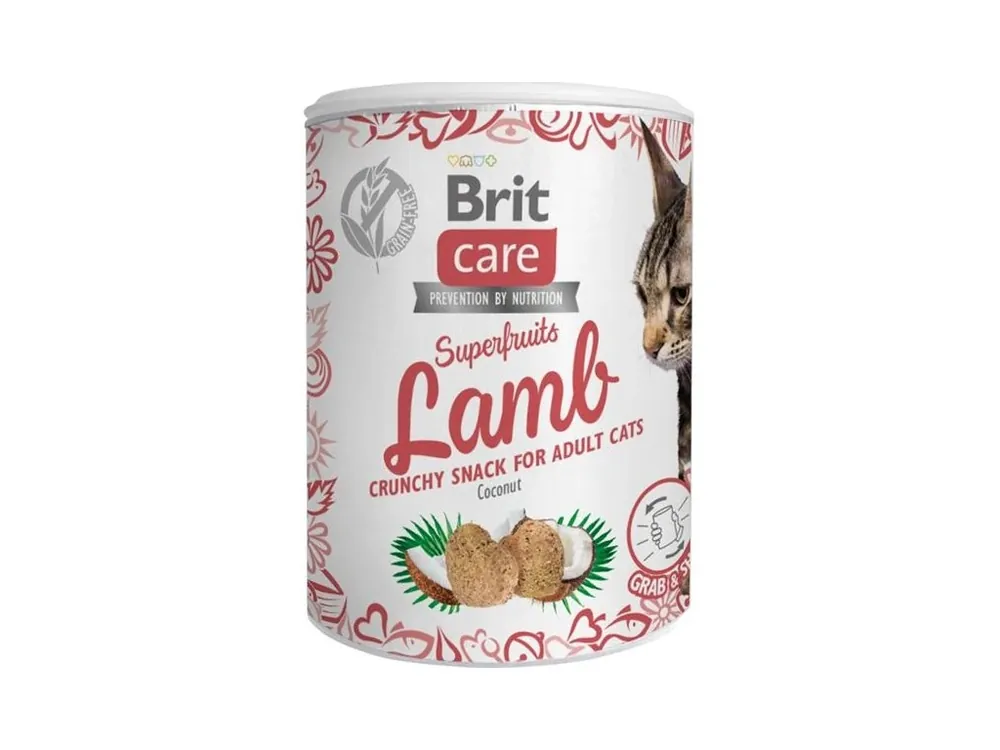 Brit Care Cat Snack Superfruits Lamb 100 g Expresní Doručení
