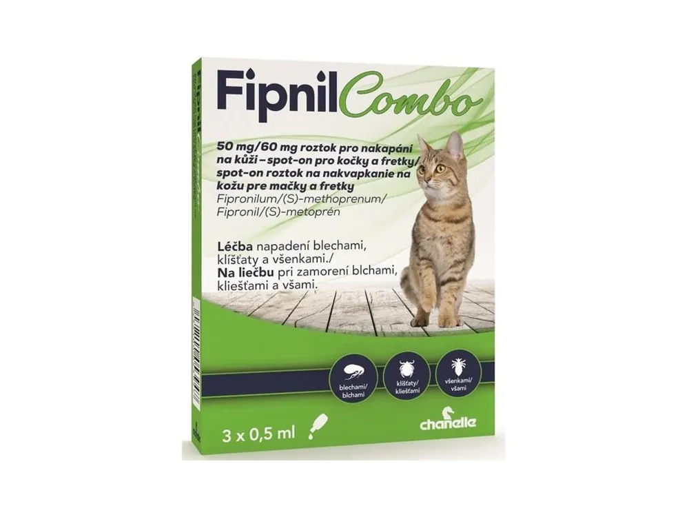 Fipnil Combo 50 mg/60 mg cat spot-on 3x0,5ml Akce