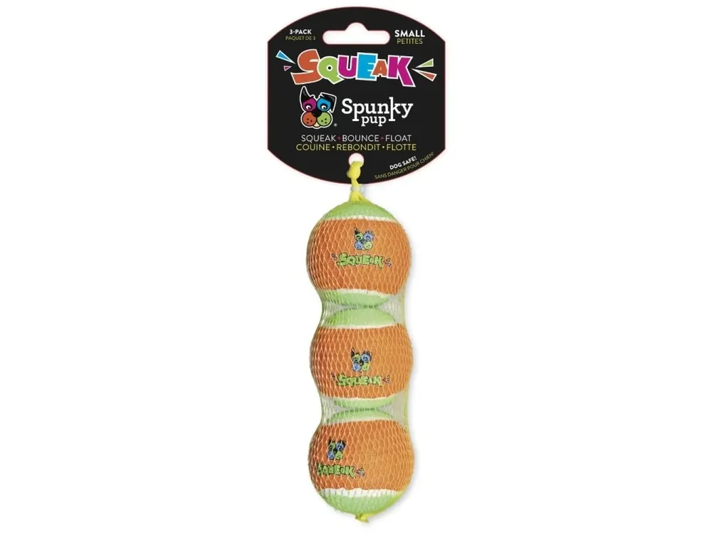 Pískací tenisový míček 3ks Spunky Pup 5cm Novinka