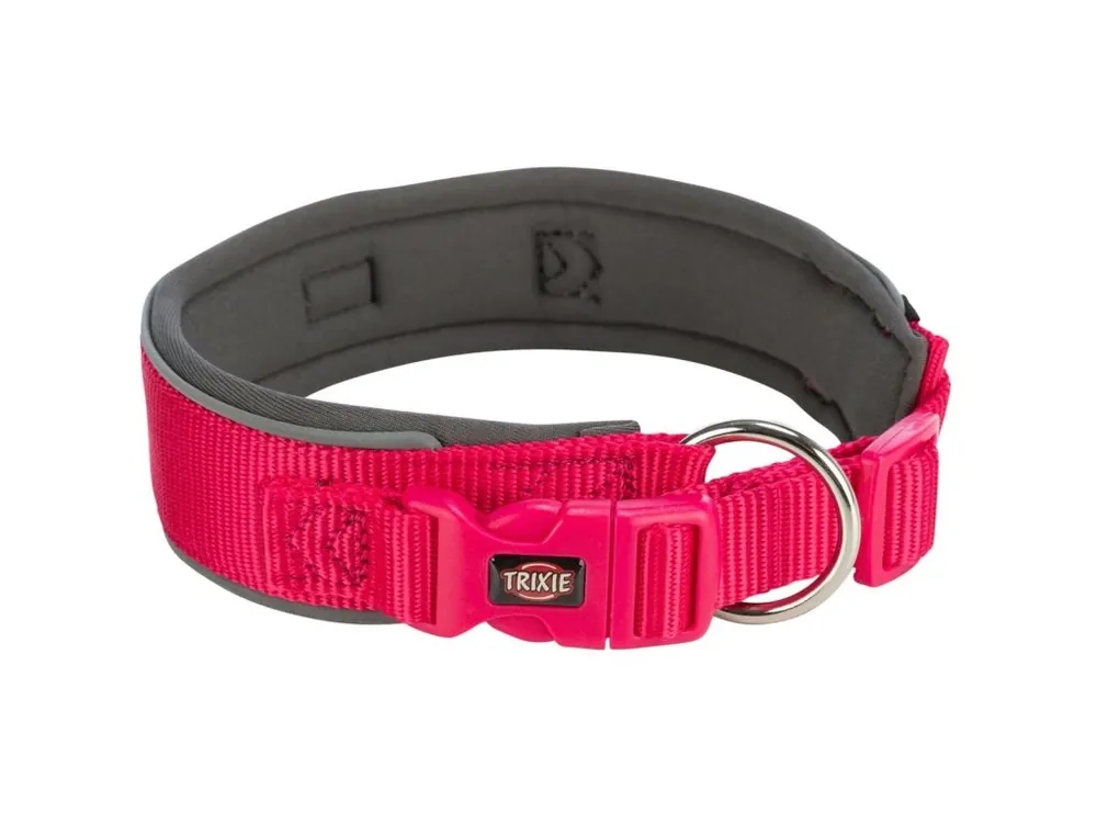 PREMIUM obojek extra široký, fuchsia/grafit Akce
