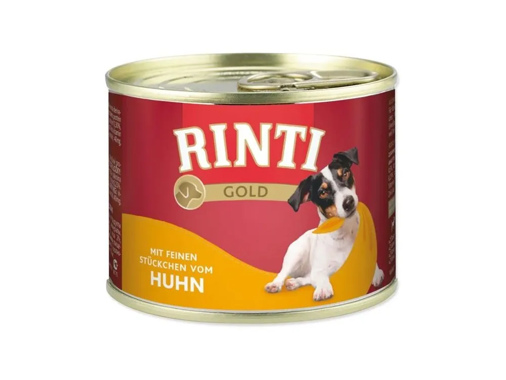 Rinti Gold Dog konzerva kuřecí kousky 185 g Originální