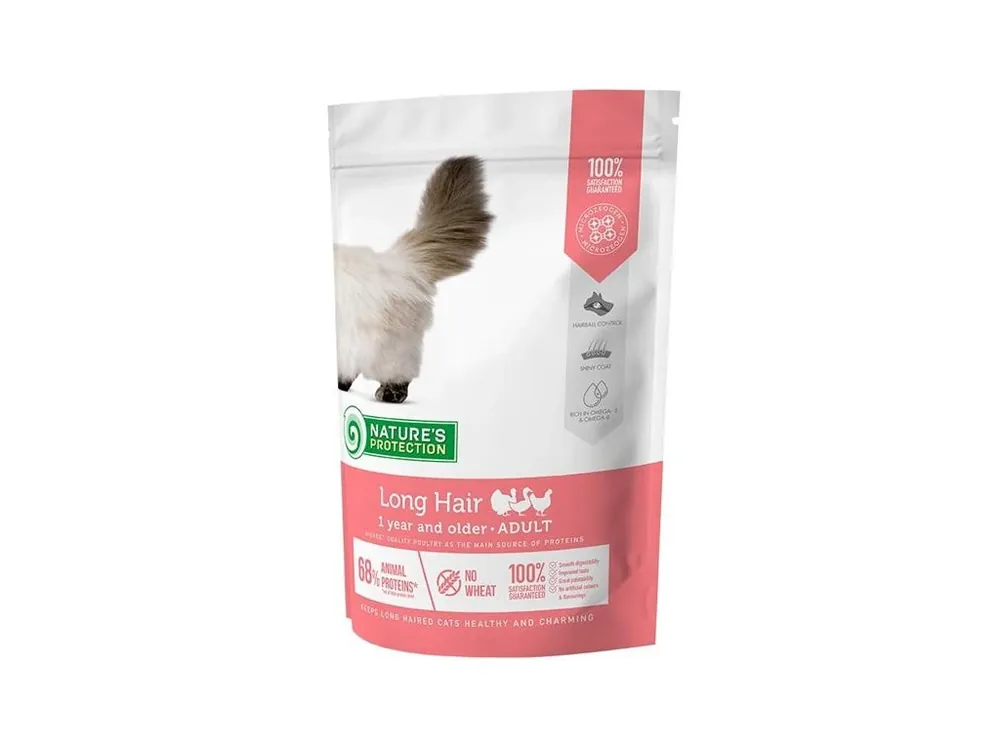 Nature‘s Protection Cat Dry Long Hair 400 g Finální Výprodej