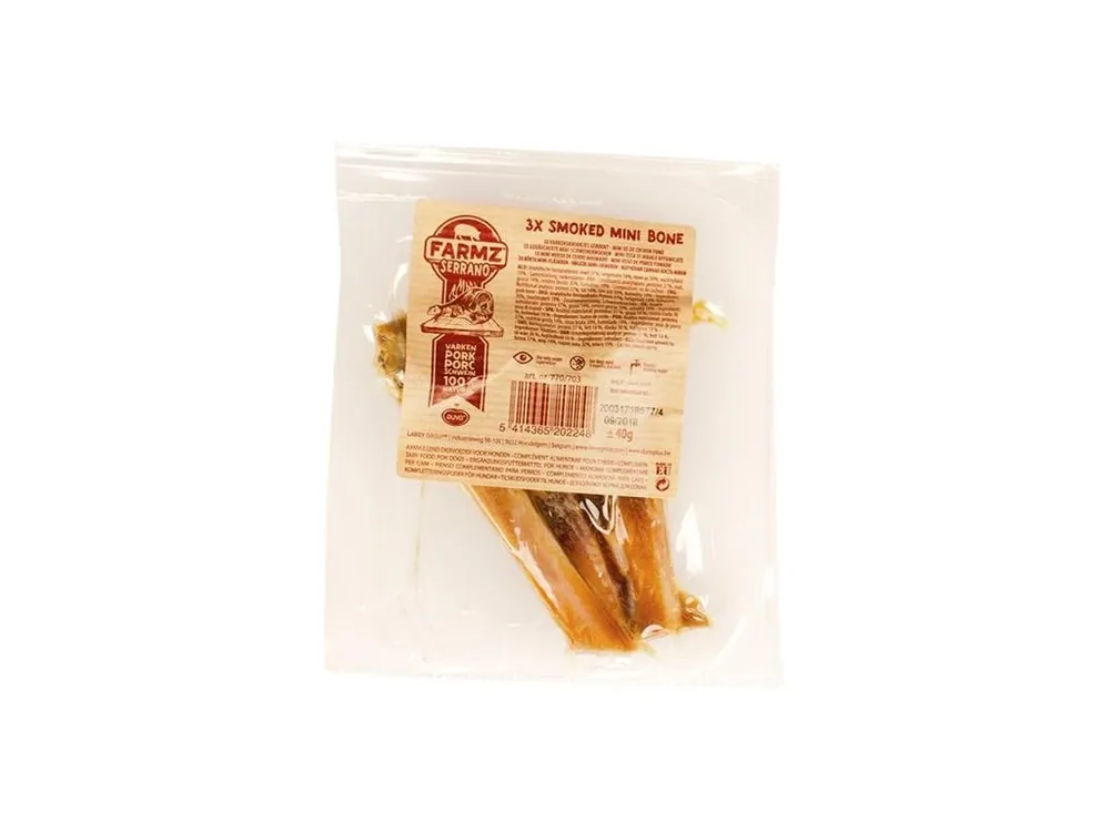 Super Cena Kost vepřová uzená 3x mini Farmz (Duvo+) 40 g