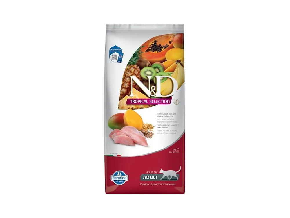 Akční Nabídka N&D TROPICAL SELECTION Cat LG Chicken 10 kg