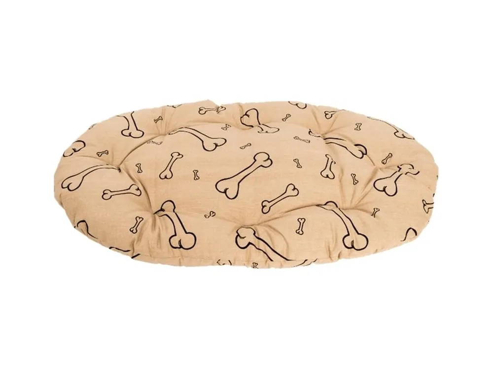 Polštář ovál bavlna Kost béžovo/černá 80 cm Víkendová Akce