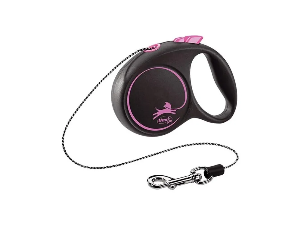 Flexi Black Design XS lanko 3 m růžové 8 kg Sezónní Sleva