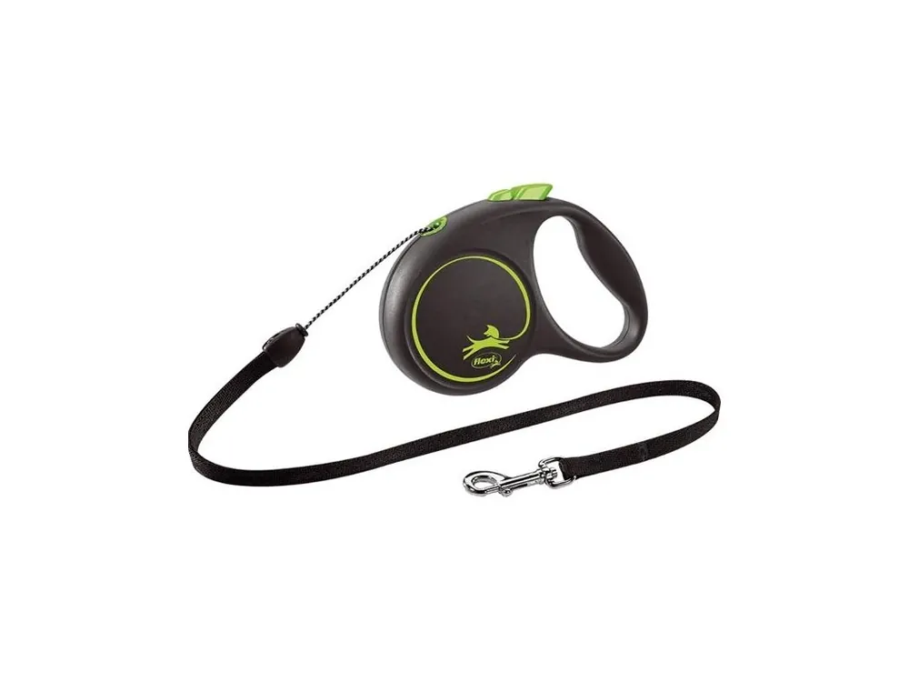 Vrácení Zdarma Flexi Black Design S lanko 5 m zelené 12 kg