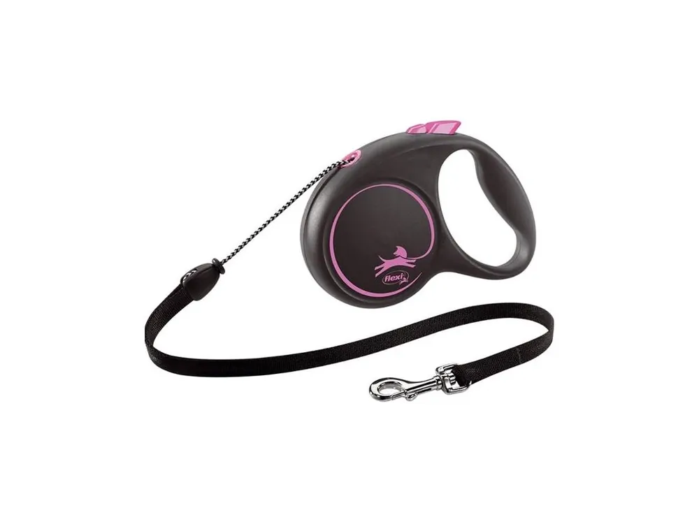 Flexi Black Design M lanko 5 m růžové 20 kg Aktuální
