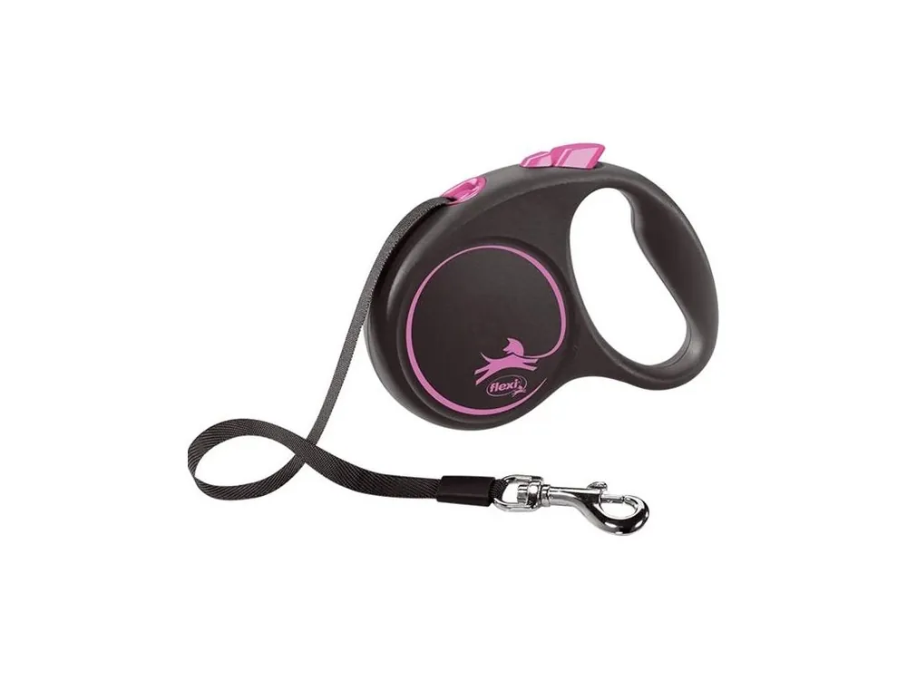 Vysoce Kvalitní Flexi Black Design S pásek 5 m růžové 15 kg