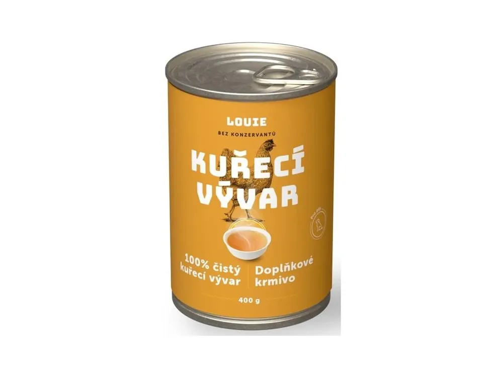 Bezpečná Platba Louie konzerva pro psy - Kuřecí vývar 400 g