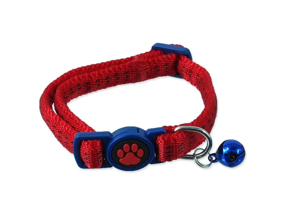 Obojek Magic Cat Nylon XS červený 1x19-31cm Výprodej