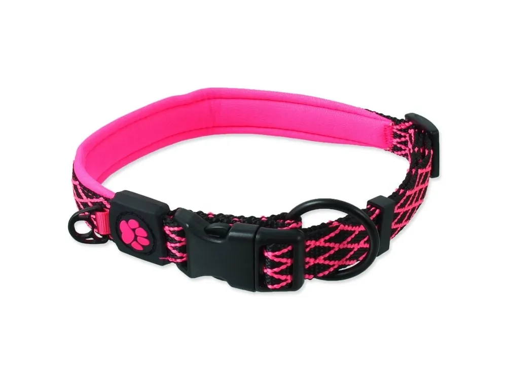 Obojek Active Dog Mystic M růžový 2x44-55cm Levný