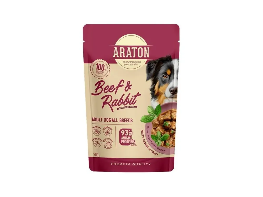 Araton Dog kapsička Adult Beef/Rabbit 500 g Cenově Výhodný
