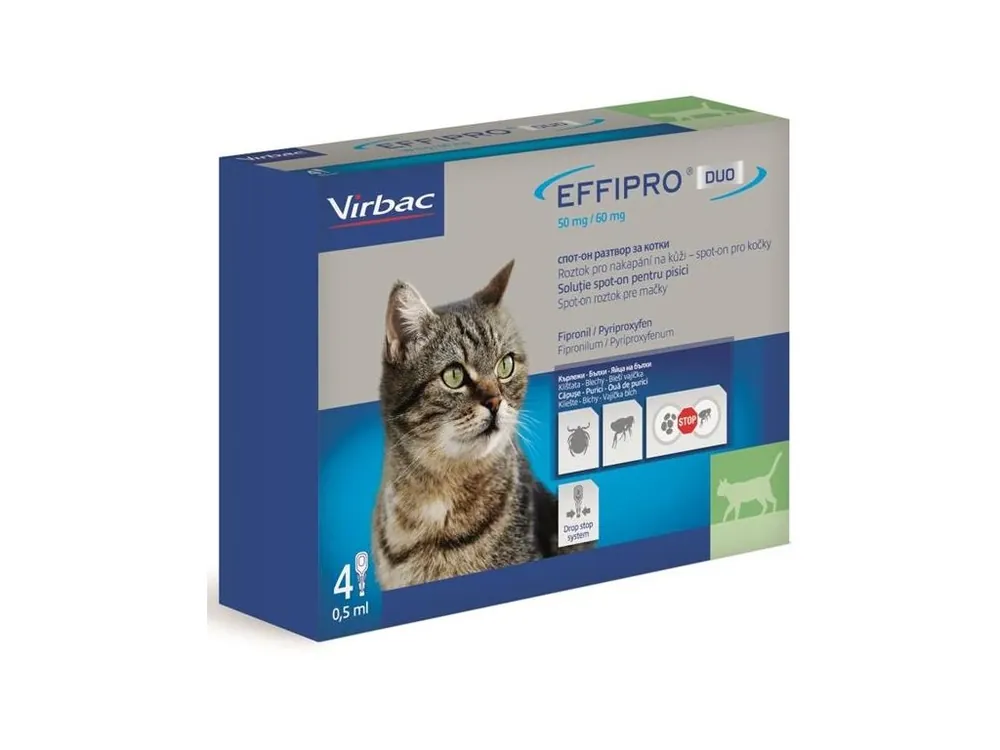 Effipro Duo Cat 50/60 mg spot-on 4 x 0.5 ml Cenový Hit