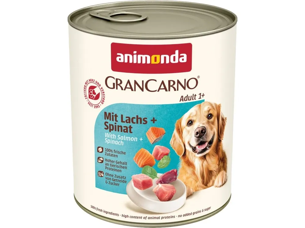 GRANCARNO Adult - s lososem a špenátem 800 g Zlevněný