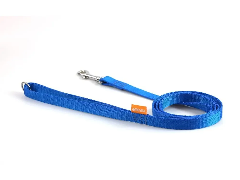 Aminela popruhové vodítko 15mm/140cm modré Nejprodávanější