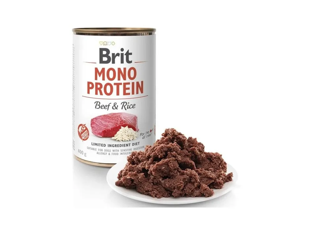 Brit Mono Protein konzerva Beef & Rice 400 g Hit Sezóny