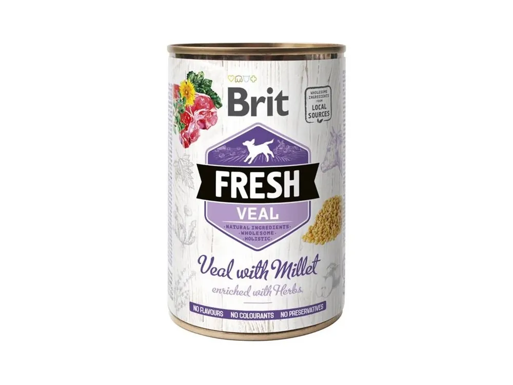 Brit Fresh konzerva Veal with Millet 400 g Levný