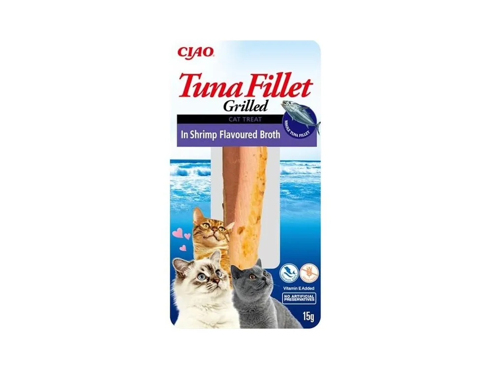 Nová Kolekce Inaba Tuna Fillet v krevetovém vývaru 15 g