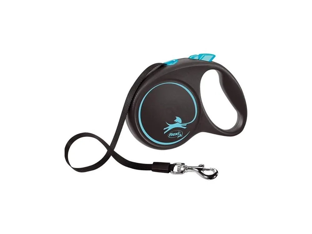 Flexi Black Design L pásek 5 m modré 50 kg Nejlepší Volba
