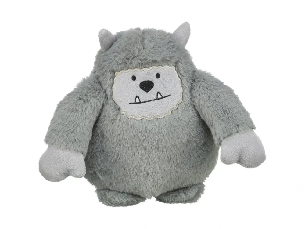 Super Cena Vánoční Yeti, 20 cm, se zvukem, plyš, šedá