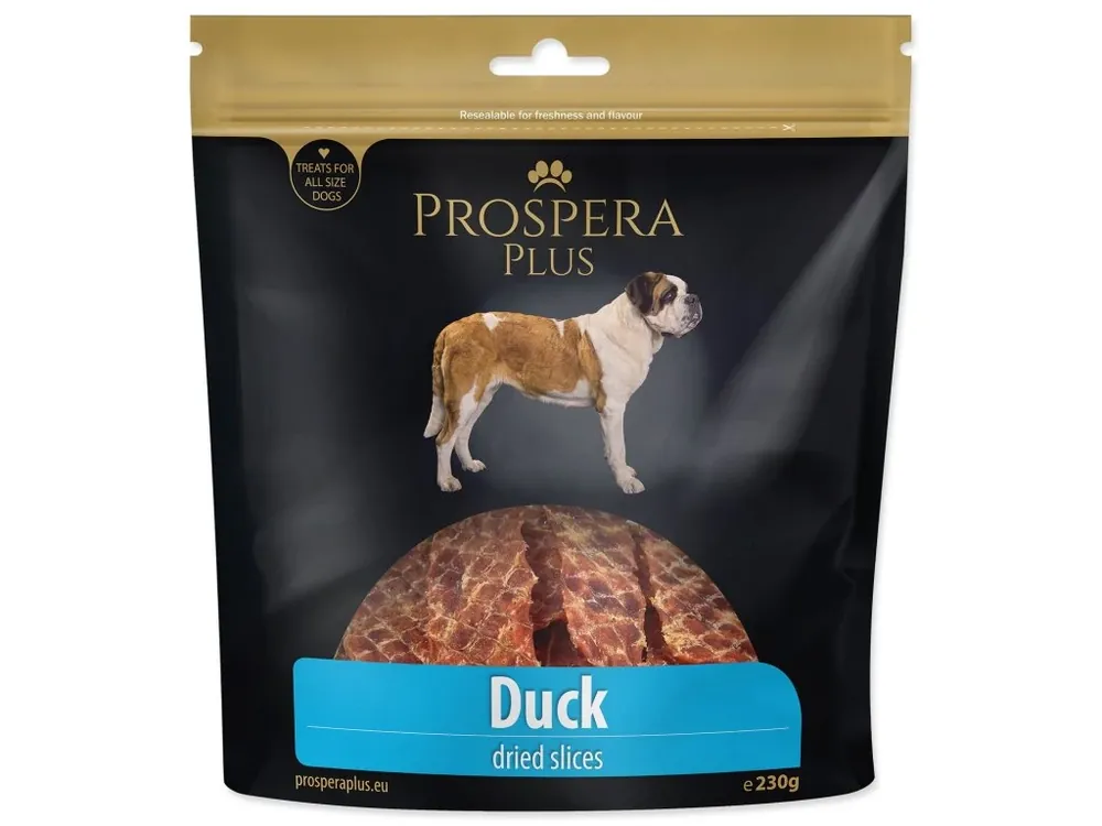 Oblíbený Pochoutka Prospera Plus kachní plátky 230 g