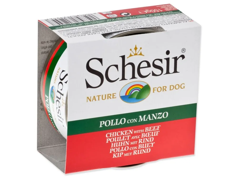 Top Prodej Konzerva SCHESIR kuře a hovězí v želé 150g