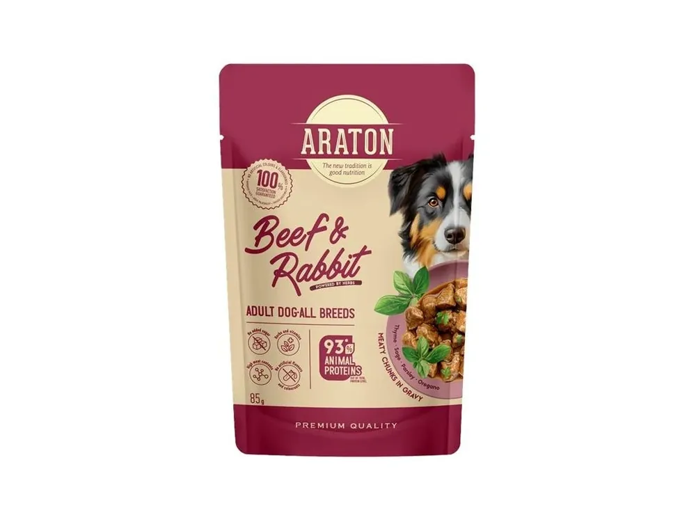 Cenová Bomba Araton Dog kapsička Adult Beef/Rabbit 85 g