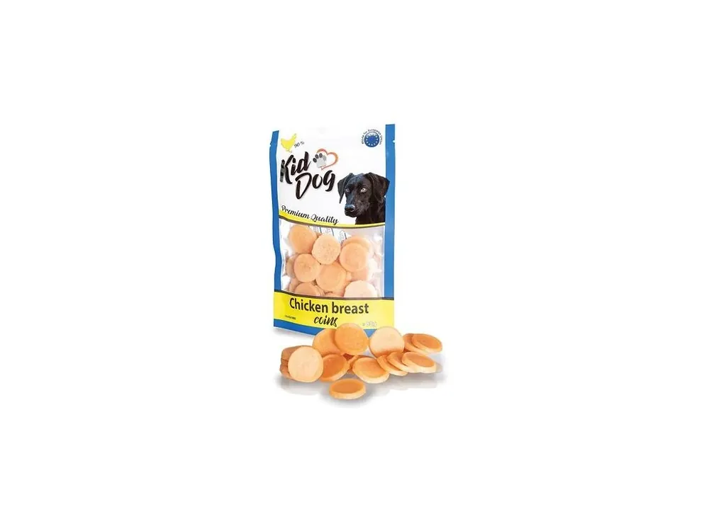 Speciální Cena KIDDOG kuřecí mince z kuřecích prsou 80 g