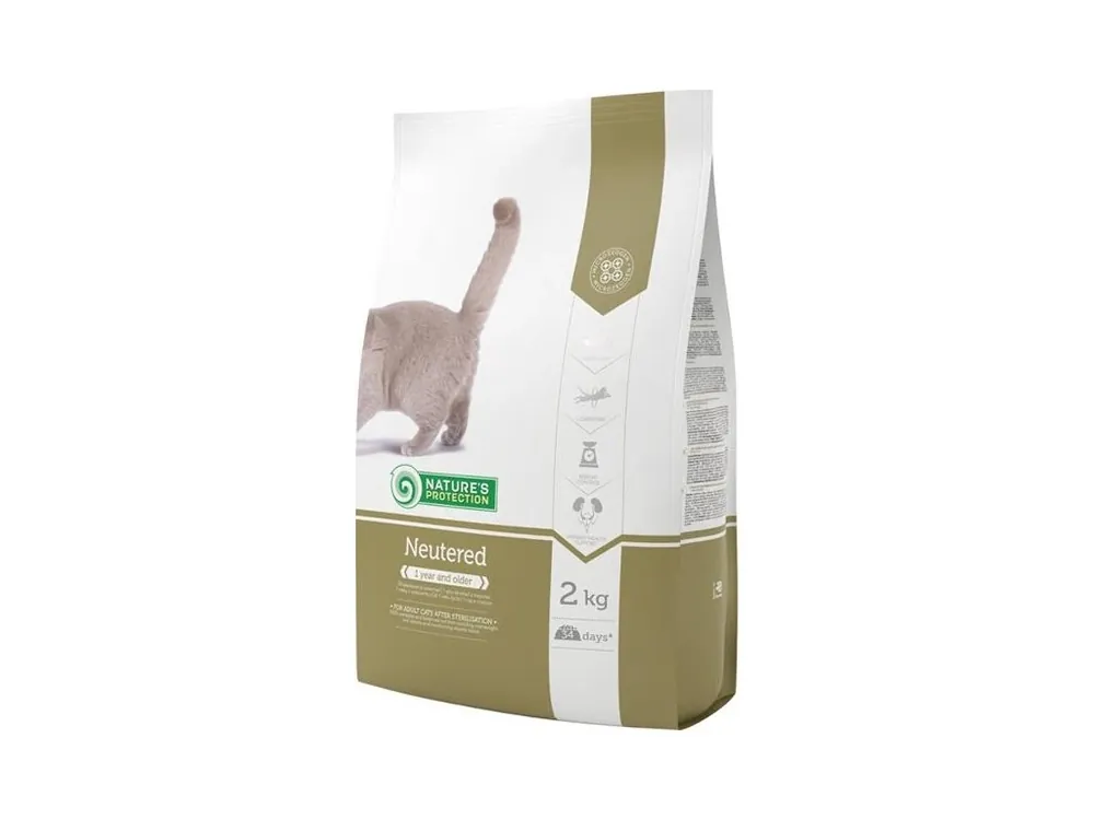 Sezónní Sleva Nature‘s Protection Cat Dry Neutered 2 kg