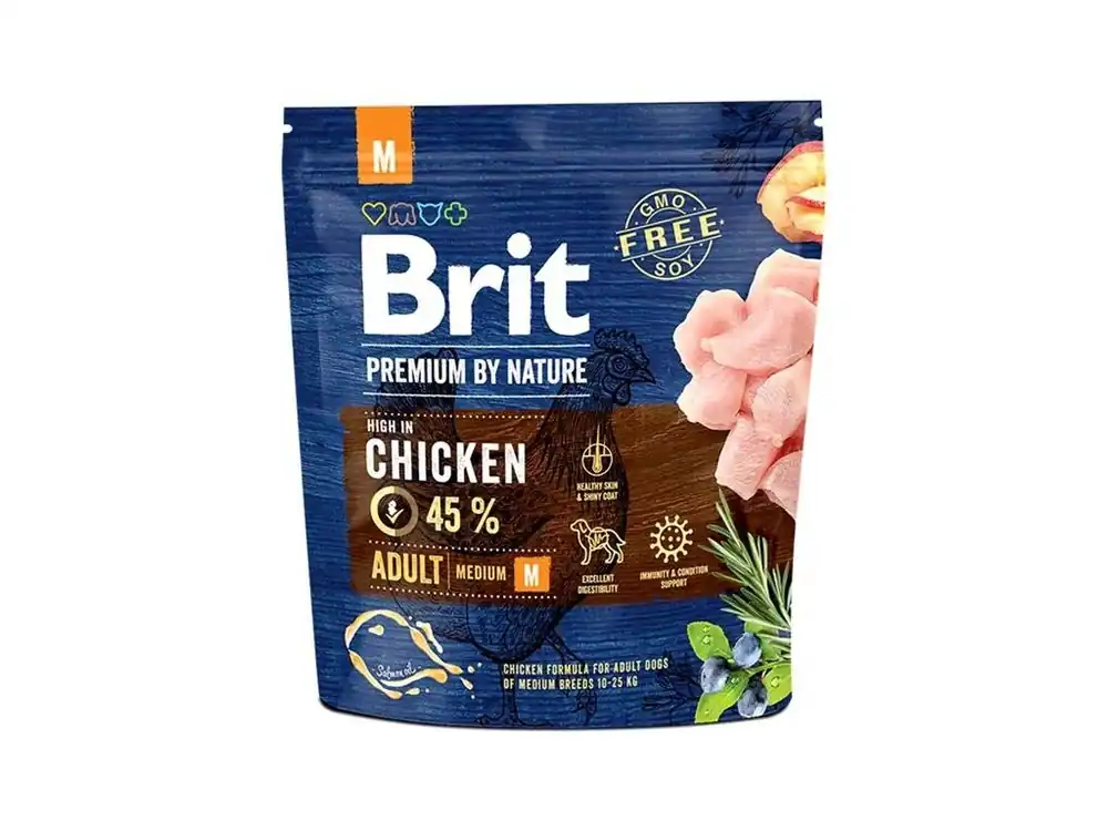 Tovární Cena Brit Premium by Nature Dog Adult (M) 1 kg