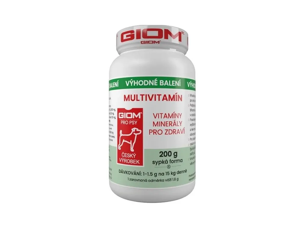 Giom S Multivitamín pro psy a kočky 200 g Značkový