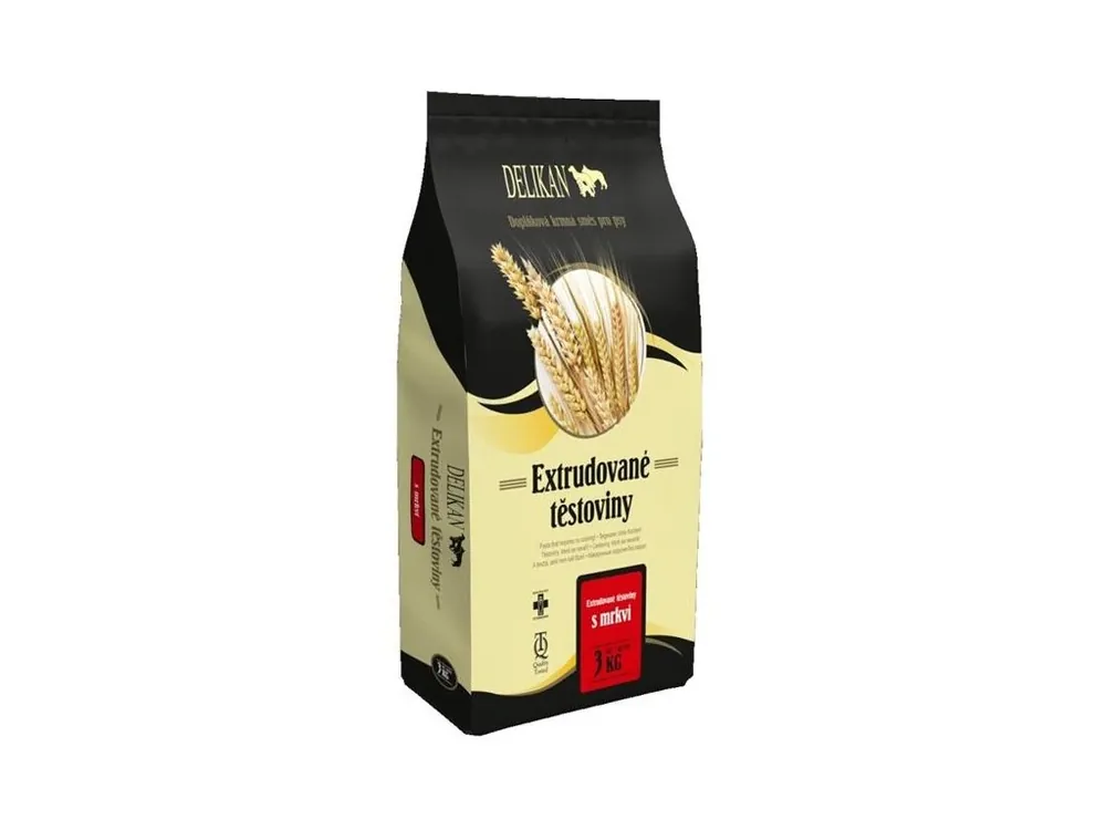 Těstoviny Delikan pro psy 3 kg s karotenem Akce