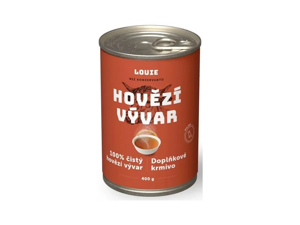 Louie konzerva pro psy - Hovězí vývar 400 g Přímo Od Výrobce