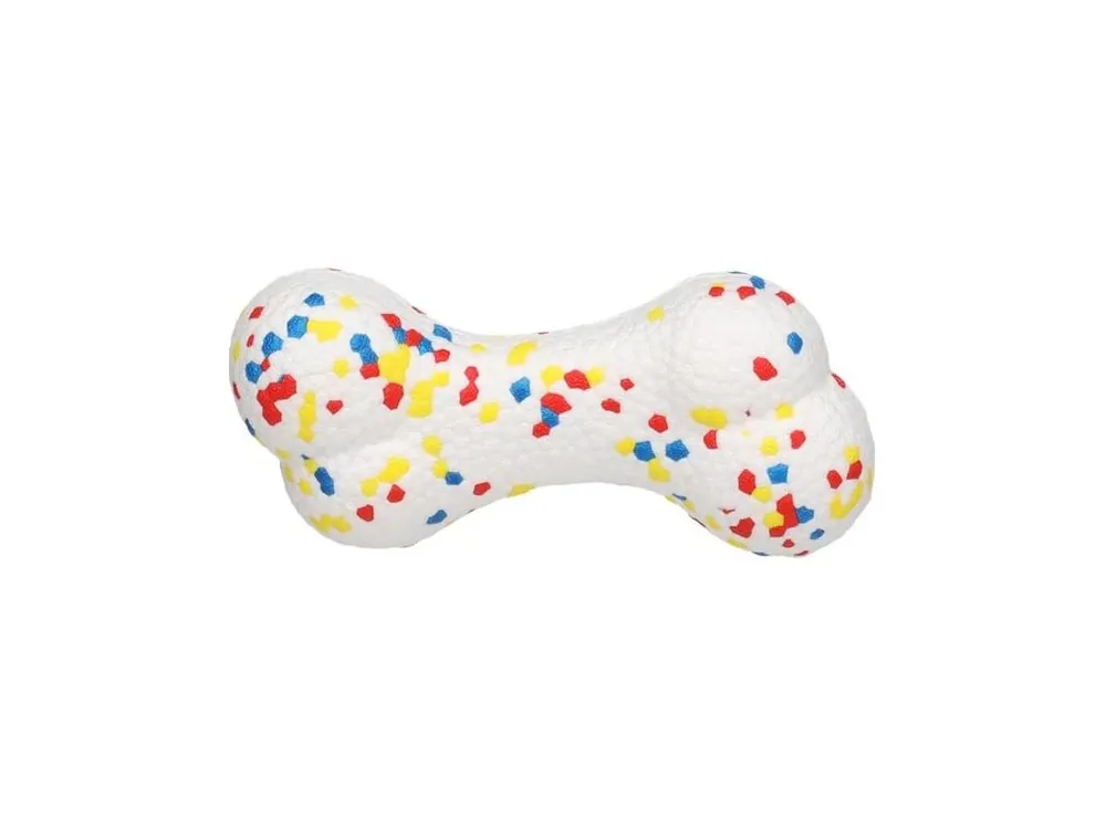 Hračka TPU Kona kost 15,2 cm bílá Flamingo Oblíbený