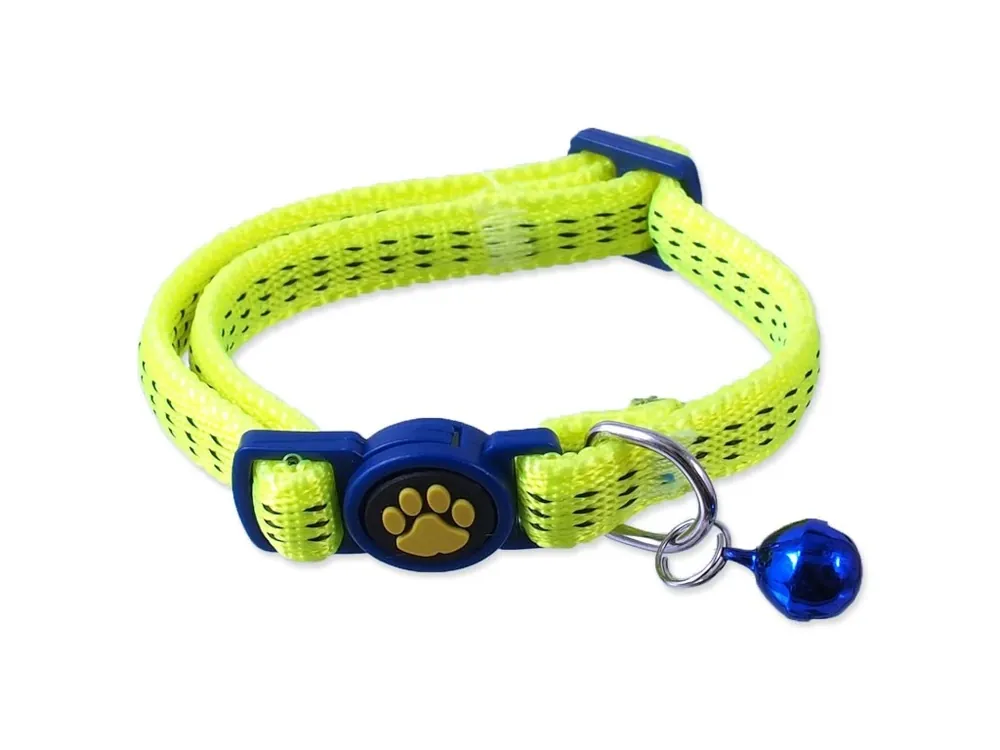 Sezónní Sleva Obojek Magic Cat Nylon XS žlutý 1x19-31cm