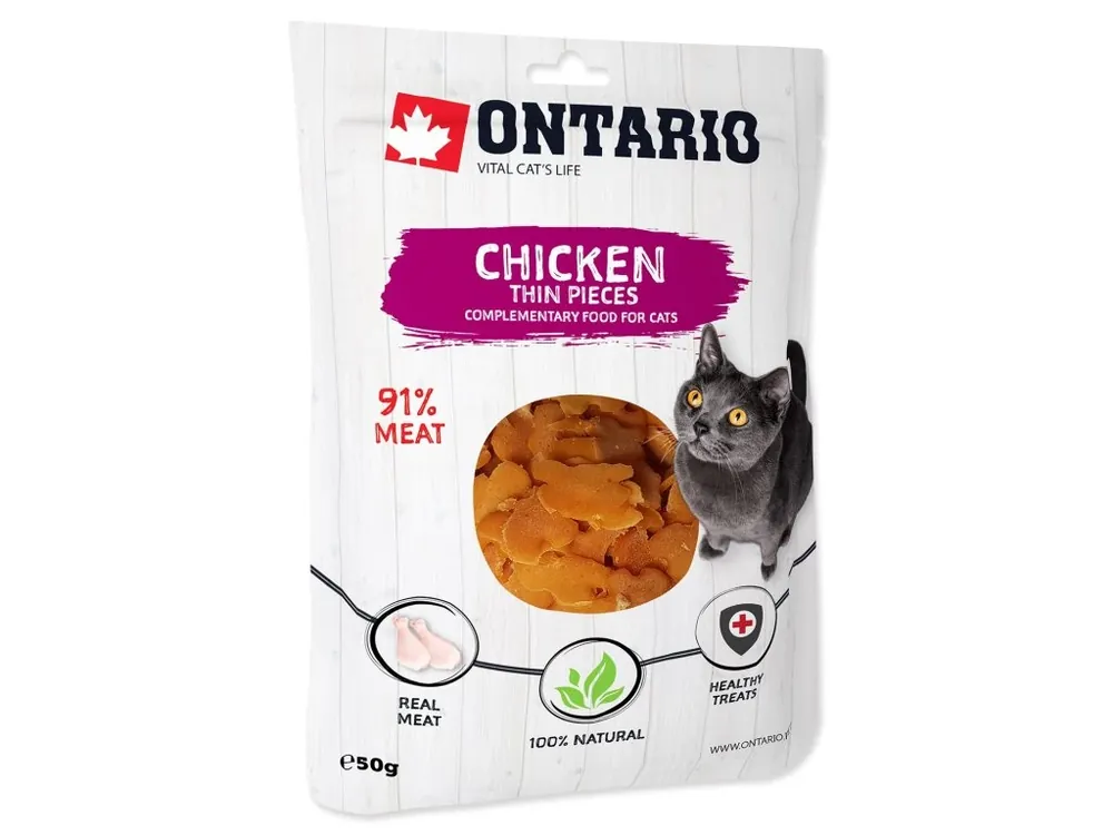 Pochoutka Ontario kuřecí tenké kousky 50g Objednat Nyní