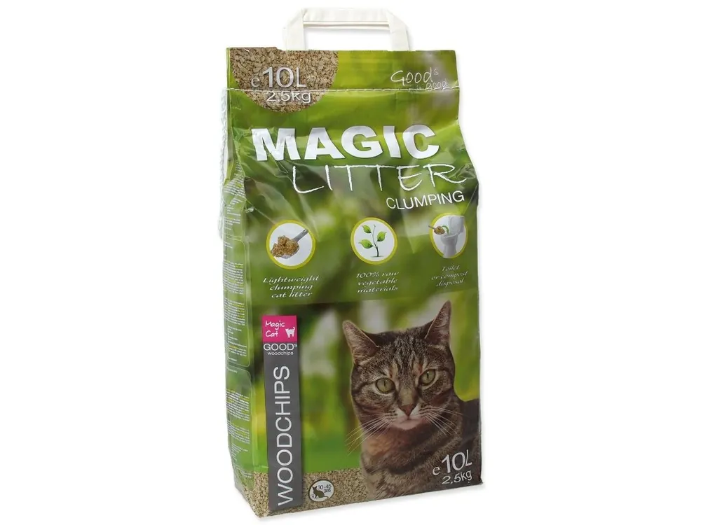 Kočkolit Magic Litter Woodchips 2,5kg (10l) Objednat Nyní