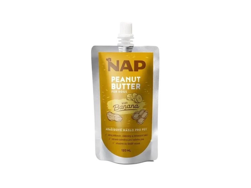 NAP Arašídové máslo pro psy, banán 120 ml Výhodná Nabídka