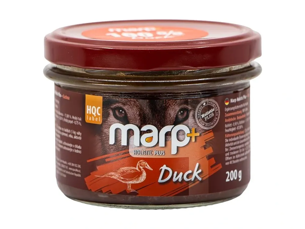 Bezpečná Platba Marp 100% kachna ve sklenici pro psy 200 g