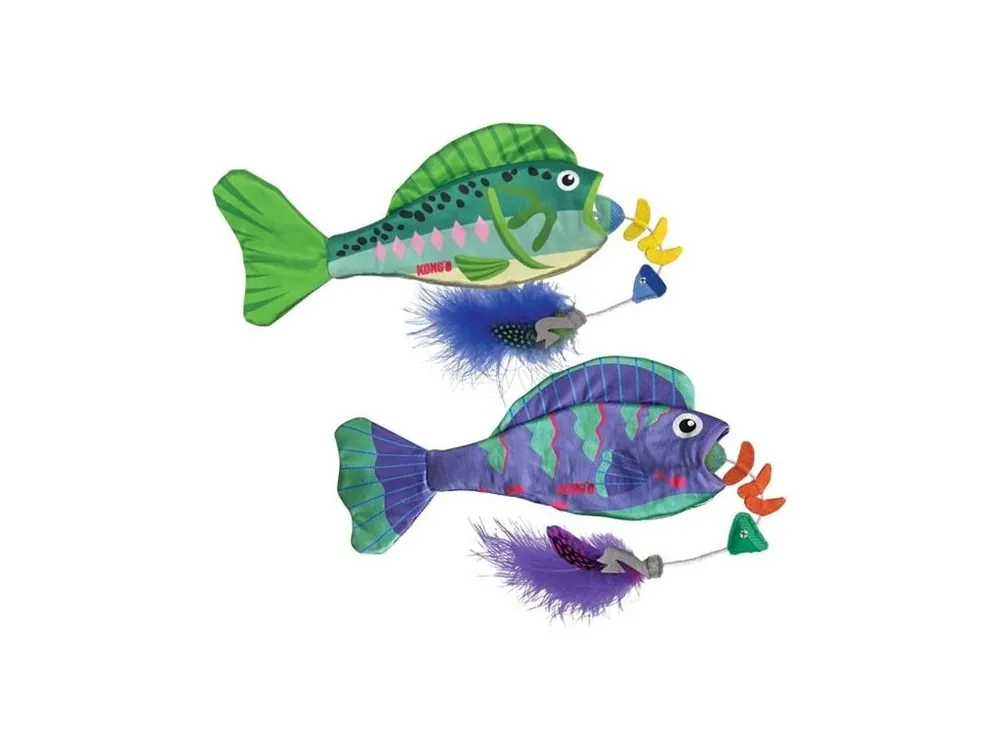 Akční Nabídka Hračka cat KONG Wrangler Angler Fish mix