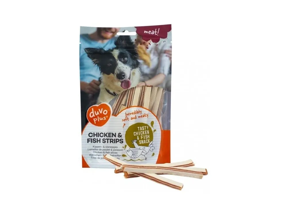 Expresní Doručení Duvo+ dog Meat! Chicken & fish strips 80 g