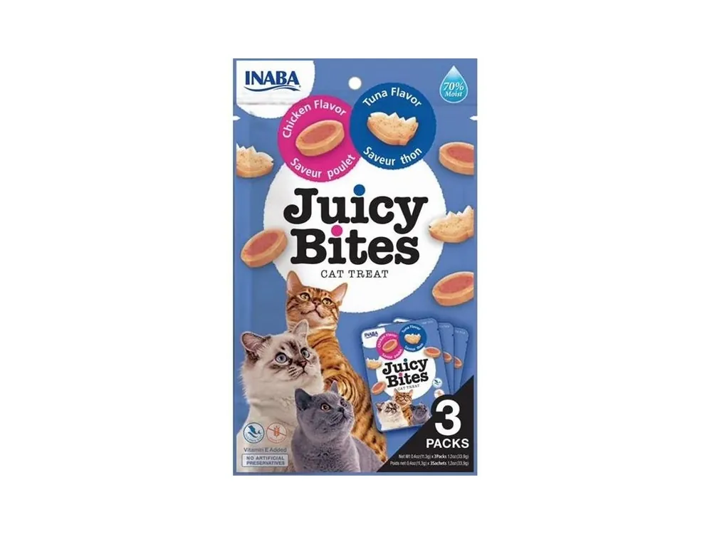 Originální Inaba Juicy Bites cat snack kuře a tuňák