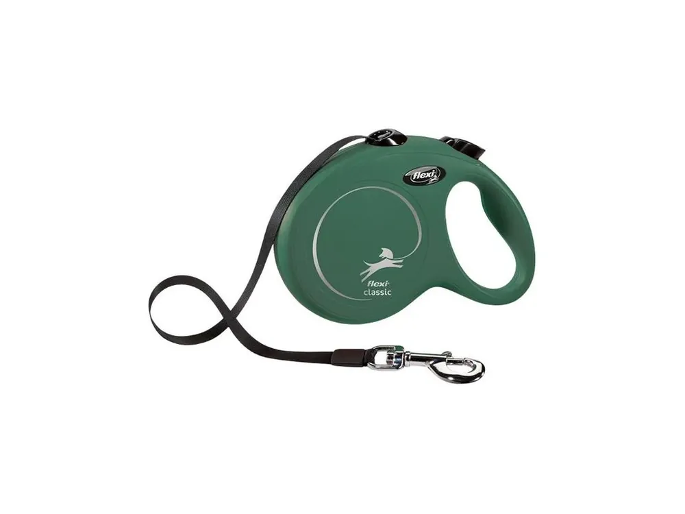 Flexi Classic L pásek Olive 5 m do 50 kg Bezpečná Platba