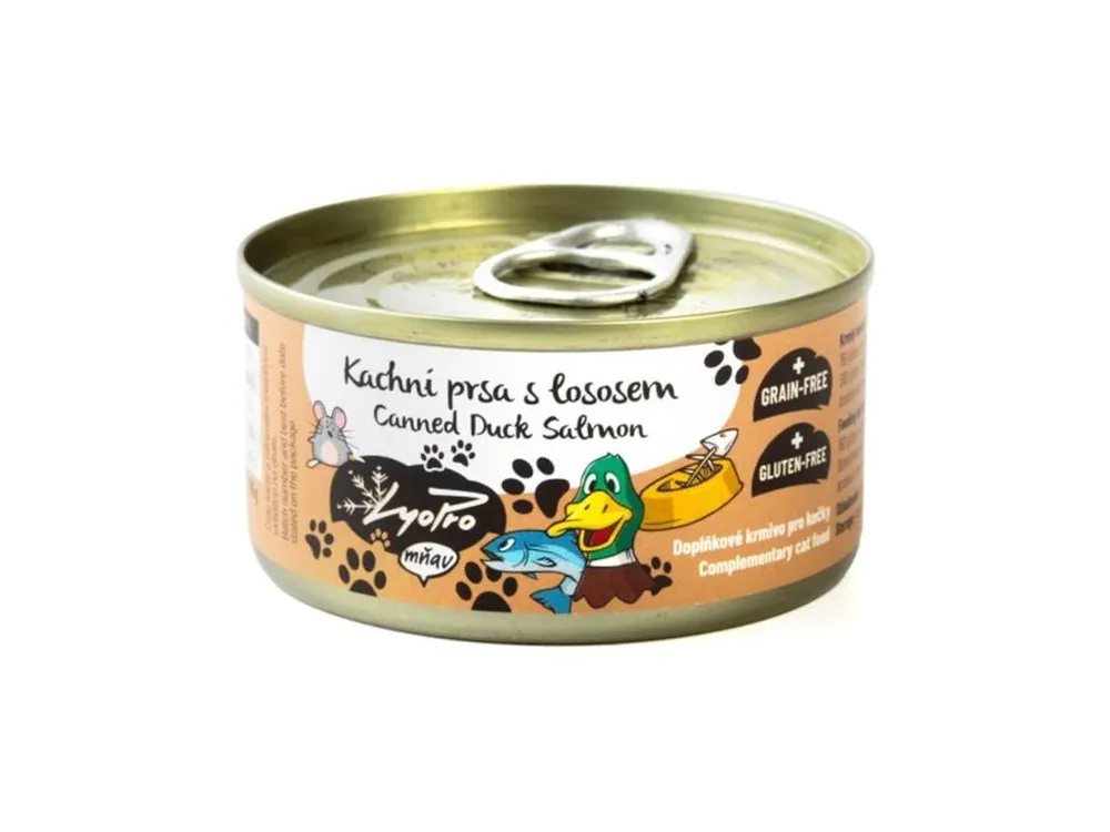 Top Prodej LyoPro mňau Kachní prsa s lososem 85 g
