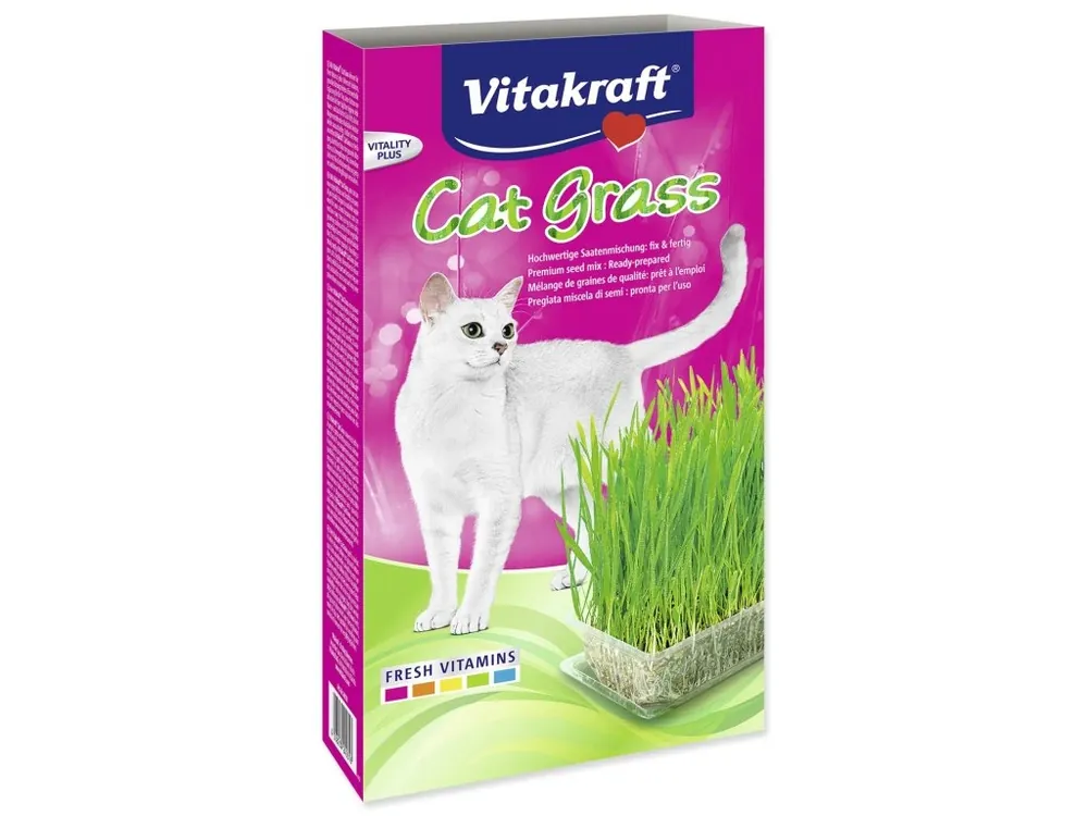 Tovární Cena Tráva Vitakraft Cat Grass pro kočky 120 g