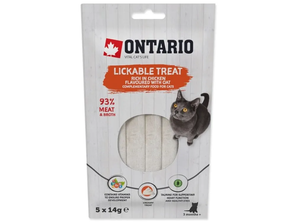 Pouze Dnes Pochoutka Ontario lízací kuře + oves 5x14g