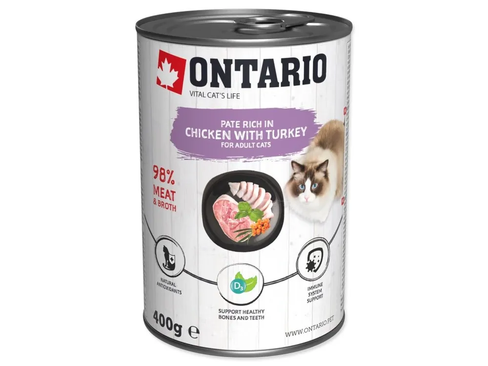 Konzerva Ontario kuře a krůta, paté 400g Nejprodávanější